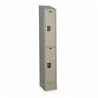 D4819 Wrdrb Lockr Lvrd 1 Wide 2 Tier Tan