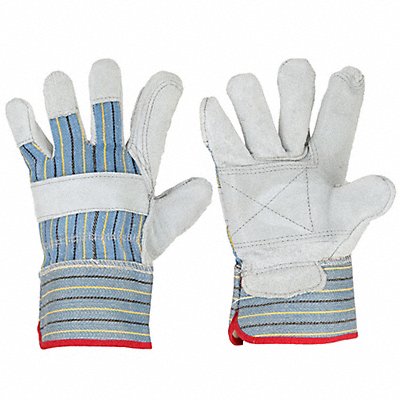 D1573 Leather Gloves Blue/Gray/Green S PR
