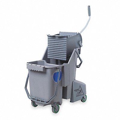 Mop Bucket and Wringer Gray 8 gal