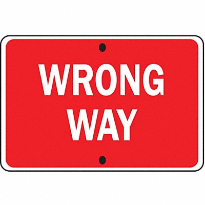 D9793 Wrong Way Traffic Sign 18 x 30 