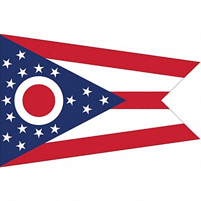 D3761 Ohio State Flag 3x5 Ft