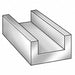 U Channel UHMWPE White 10ftL 0.875 Leg