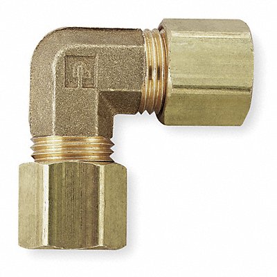 Union Elbow Brass Comp 3/8In PK10