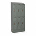 D4818 Wardrobe Locker Lvrd 3 Wide 2 Tier Gray
