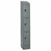 D4828 Wardrobe Locker Lvrd 1 Wide 3 Tier Gray