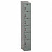 D4835 Box Locker Louvered 1 Wide 6 Tier Gray