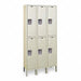 K4133 Wrdrb Lockr Solid 3 Wide 2 Tier Tan