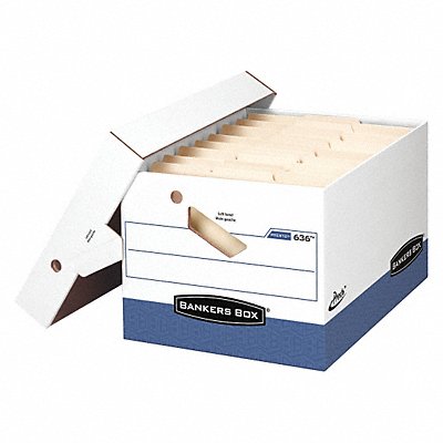 Banker Box Ltr/Lgl Wht/Blu PK12