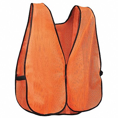 D0428 Safety Vest Orng Univ Polyster Mesh