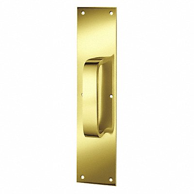 Pull Plate Rectangle Brass 3 1/2 x15 In