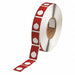 Label Red Glossy Polyester 1-13/64 in W