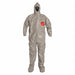 Hooded Coverall w/Socks Gray S PK6