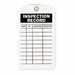 Inspection Tag 7 x 4 In Bk/Wht Met PK10