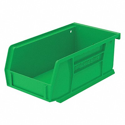 F8647 Hang and Stack Bin Green Plastic 3 in