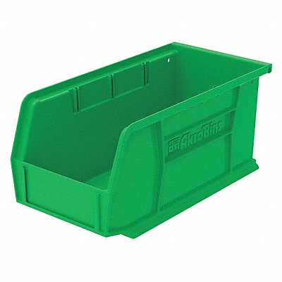 F8657 Hang and Stack Bin Green Plastic 5 in