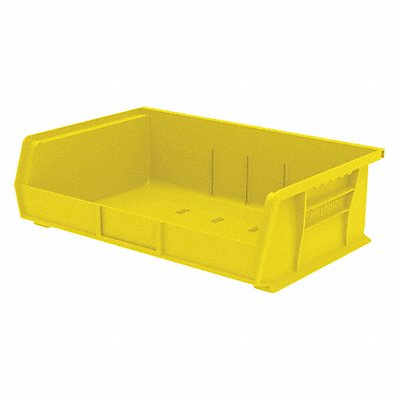 F8695 Hang and Stack Bin Yellow Plastic 5 in