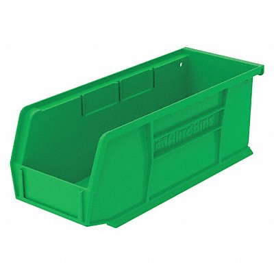 F8685 Hang and Stack Bin Green Plastic 4 in