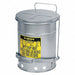 E6821 Oily Waste Can 14 gal Steel Silver