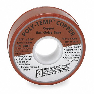 Anti-Seize Tape 1/2 W Copper