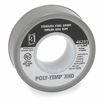 Thread Sealant Tape 1/2 W Gray