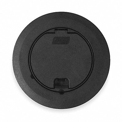 Floor Box Cover Round 6-3/4 in Black