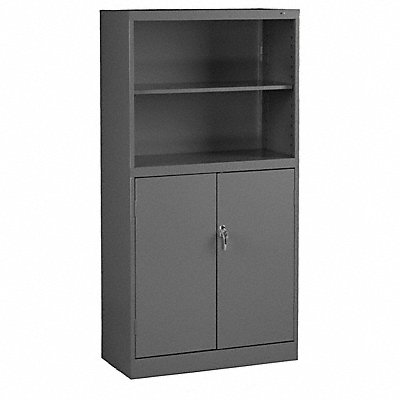 Bookcase Storage Cabinet Medium Gray