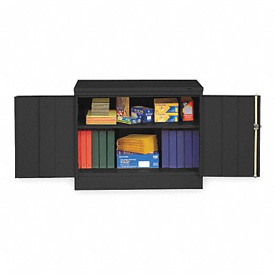 Storage Cabinet 30 x36 x18 Black 2Shlv