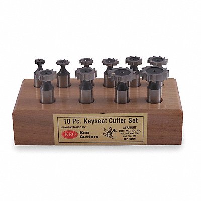 Keyseat Cutter Set 10 PC HSS Stag