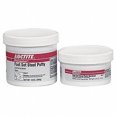 Putty Fast Set Steel 2Part Gray 1 Lb Kit