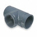 Tee 3/4 in Schedule 80 PVC Gray