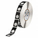 Push Button Label Black Polyester