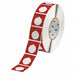 Push Button Label Red Polyester