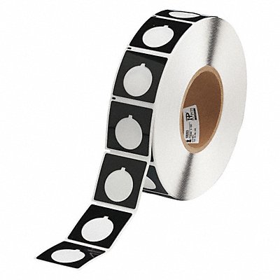 Push Button Label Black Polyester