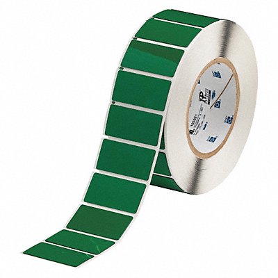 Label Green Glossy Polyester 2 in W