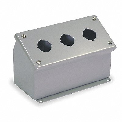 Pushbutton Enclosure 30mm 3 Holes Steel