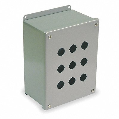 Pushbutton Enclosure 22mm 9 Holes Steel