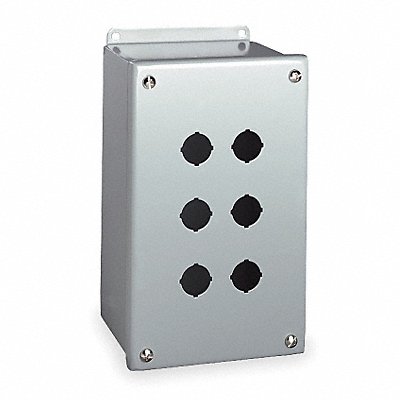 Pushbutton Enclosure 30mm 6 Holes Steel