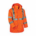 D2323 Rain Jacket w/Hood Hi-Vis Orange XL