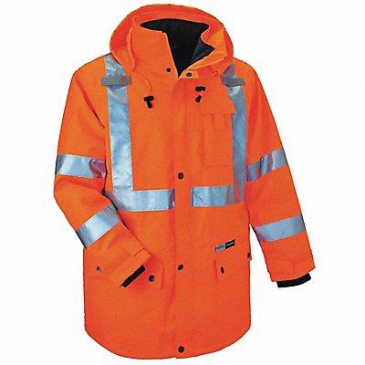 Hooded Jacket Insulated Orange XL