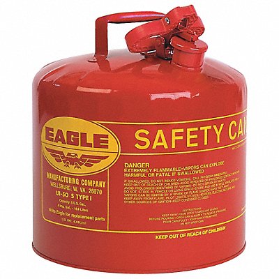 Type I Safety Can 5 gal Red 13-1/2In H