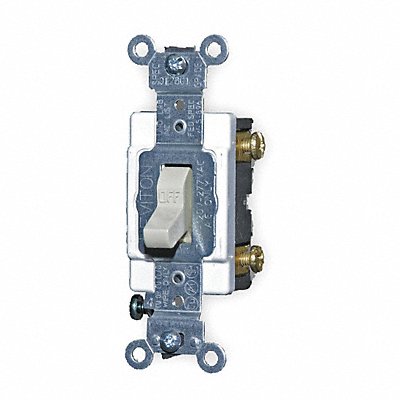 Wall Switch Ivory 20 A Single Pole 2 hp