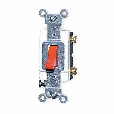 Wall Switch Red 20 A Single Pole 2 hp