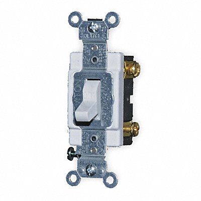 Wall Switch White 20 A Single Pole 2 hp