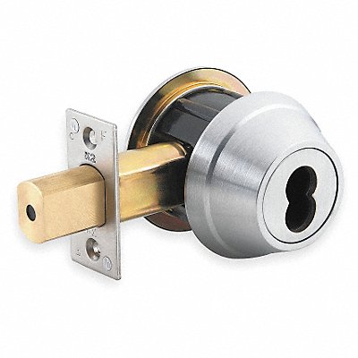 Deadbolt Less Cylinder HD Satin Chrome