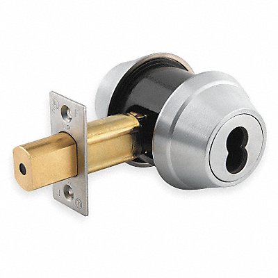 Deadbolt Less Cylinder HD Satin Chrome