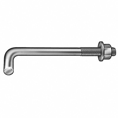 Anchor Bolt L Hook 3/8-16x1-3/4 In 