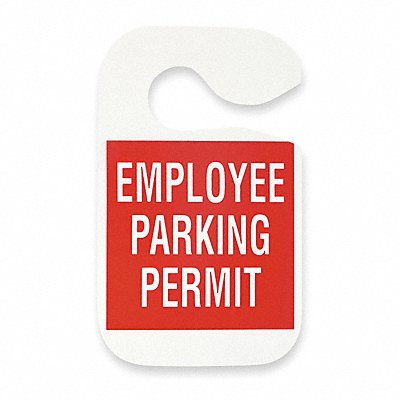 Employee Parking Permit Red PK5