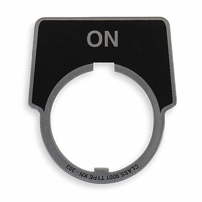 Legend Plate Half Round On White/Black