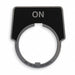 Legend Plate Half Round On White/Black