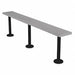 F9051 Pedestal Bench 6ft Wide Gray